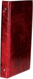 Porte-cartes de visite A5 pour 80 cartes, rouge brillant avec index A–Z