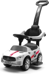 Draisienne pour enfants avec tige de guidage et sons BABY MIX Racer – blanche