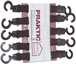 Clip en plastique pour fixer le tissu, marron (lot de 10 pièces)