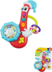 Hochet musical pour bébé BABY MIX – saxophone, rouge