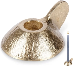 Bougeoir en aluminium doré pour bougie longue Home Styling Collection