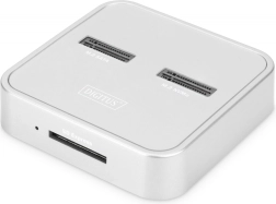 Station d’accueil de bureau pour SSD M.2 NVMe et M.2 SATA avec lecteur SD Express, USB‑C, argent
