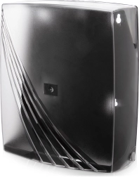 Distributeur d’essuie-mains en papier ZZ, transparent, 26,5 × 10,5 × 31 cm