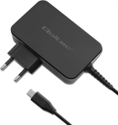 Qoltec GaN Power Pro chargeur USB‑C 90 W noir
