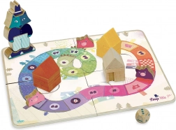 Vilac jeu Les Trois Petits Cochons – jeu de société coopératif en bois pour enfants