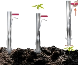 Plantoir manuel pour bulbes et plants en acier inoxydable