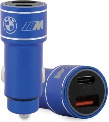 Chargeur de voiture BMW M Edition 20 W PD/QC 3.0 bleu