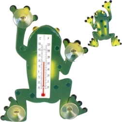 Thermomètre de fenêtre extérieur à ventouses grenouille 23,5 cm