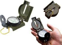Boussole circulaire touristique avec indicateurs fluorescents
