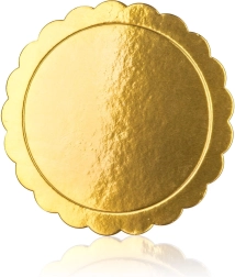 Sous-plat à gâteau doré double face 25,5 cm