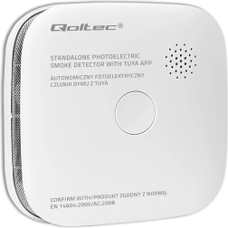 Détecteur de fumée avec batterie TUYA Wi‑Fi, alarme 85 dB et LED