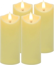 Bougies LED pour lampions 12,5 × 5 cm, lot de 4 RUHHY