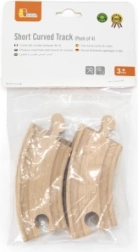 Petites courbes de rails en bois compatibles avec Maxim - 4 pièces