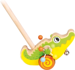 Bino Crocodile à pousser avec bâton