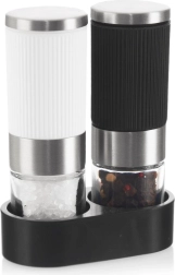 Moulins manuels à sel et poivre avec support, lot de 2