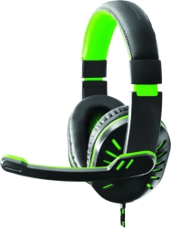 Casque de jeu avec microphone Crow vert
