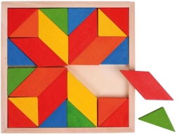 Bigjigs Toys mosaïque en bois colorée