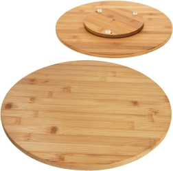 Plateau de service tournant en bambou Orion 35 cm