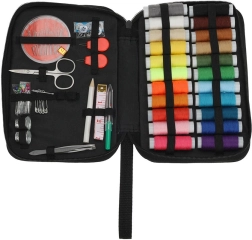 Trousse de couture portable en étui, 47 pièces