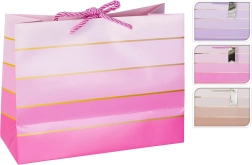 Sac cadeau en papier 23 × 18 × 10 cm – mélange de 3 couleurs