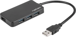 Hub USB Natec Moth 4 ports USB 3.0 noir