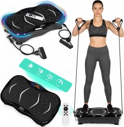 Plateforme vibrante anti-cellulite avec sangles d’exercices et télécommande MODERNHOME