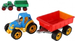 Tracteur en plastique avec remorque pour enfants