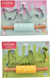 Set de pâtisserie pour enfants DINO (4 pièces, 2 variantes)