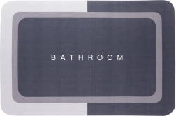 Tapis de bain antidérapant 59 × 39 cm, gris
