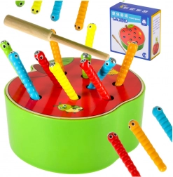 Jeu moteur magnétique pour enfants – attrape la chenille – Pomme