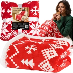 Plaid de Noël double face chaud 130 × 170 cm RUHHY