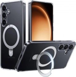 Coque de téléphone Torras Ostand Series pour Samsung S25 transparente