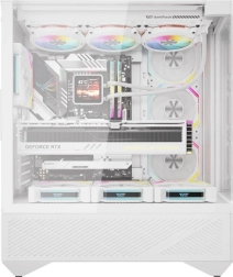Boîtier PC Darkflash DY460 blanc avec 4 ventilateurs ARGB