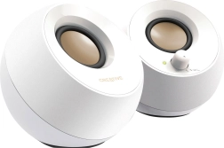 Enceintes Creative Pebble 2.0 USB blanches