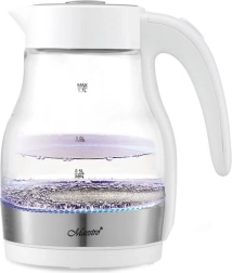 Bouilloire électrique en verre Maestro 1,7 l 2200 W blanche