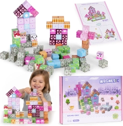 Jeu de construction magnétique pour enfants, 113 pièces