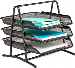 Organisateur de bureau en métal pour documents A4