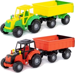 Tracteur en plastique avec remorque pour enfants