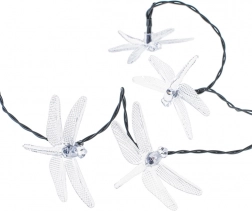 Guirlande solaire libellules 6,5 m, 30 LED, multicolore