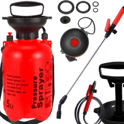 Pulvérisateur de jardin à pression 5 l avec longue lance et bandoulière