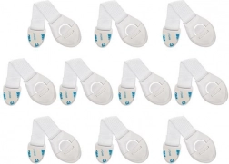 Verrouillage pour armoires 10 pcs blanc