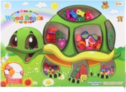 Perles en bois tortue – kit d’enfilage