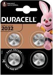 Piles Duracell CR2032, lot de 4