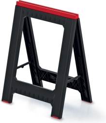 Tréteaux de chantier pliants TITAN STAND, lot de 2 pièces, noirs