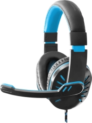 Casque gamer Crow avec microphone bleu