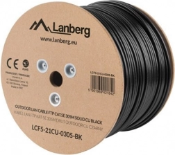 LANBERG câble réseau extérieur FTP Cat5e CU, 305 m, conducteur plein