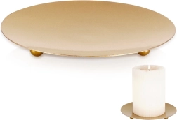 Sous-plat en métal doré pour bougies 12 cm