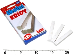 Craies scolaires blanches 12 pièces