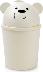 Poubelle avec ourson 1,5 l, crème