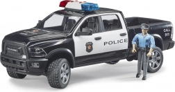 bruder pick-up tout-terrain de police ram avec policier
